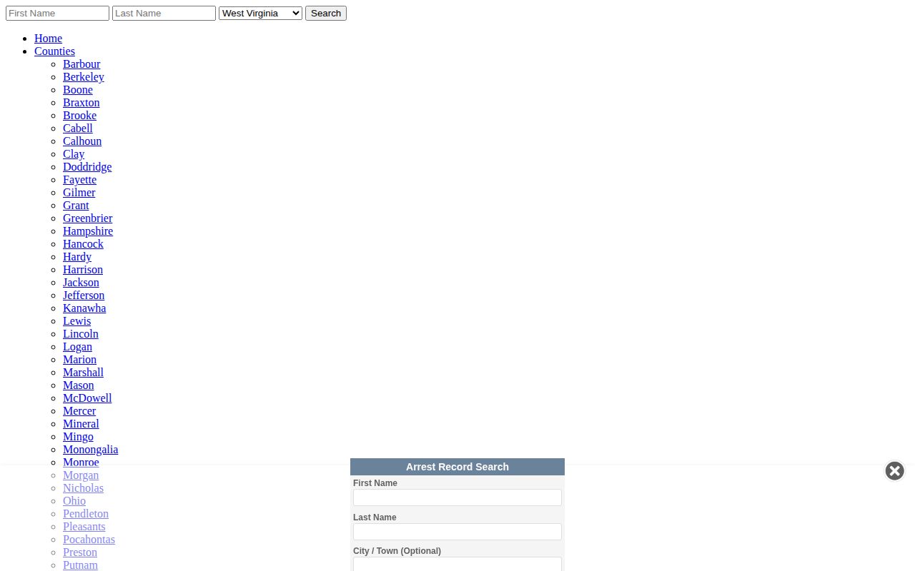 Arrests.org Marion County screen, an unofficial booking-record source that requires official verification